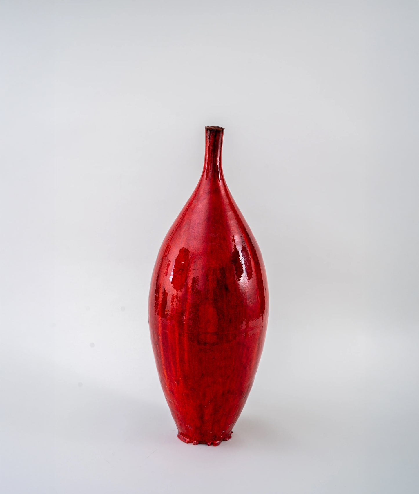 Big Red Ceramic Bottle