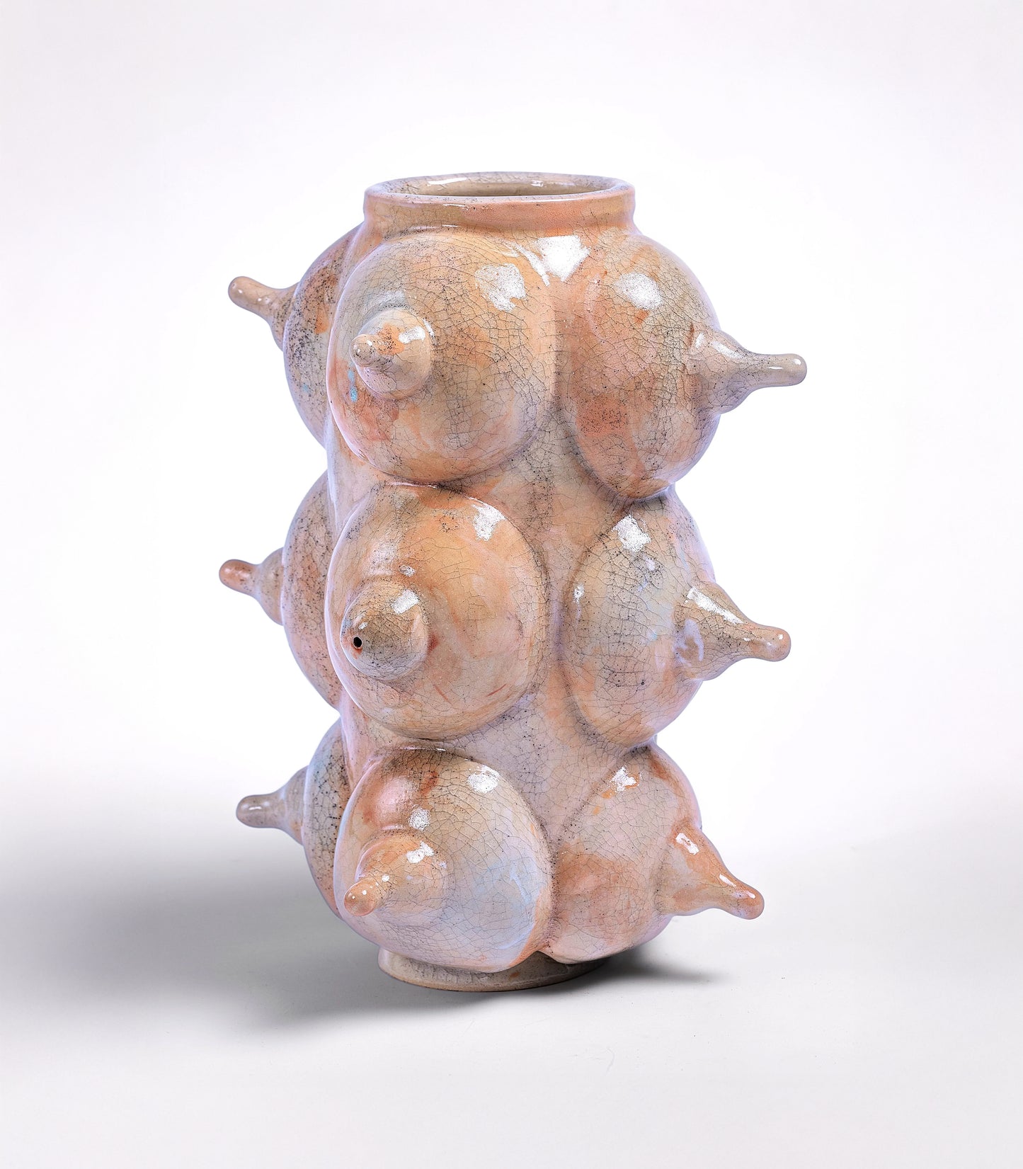 Bold & Witty: Breast Form Crackle Vase