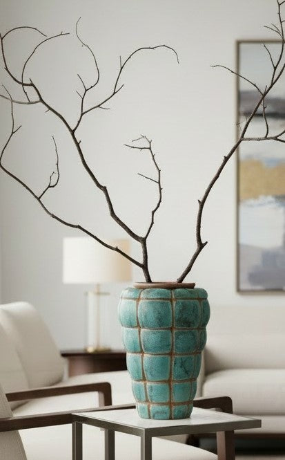 Terracotta with matt Turquise Glaze