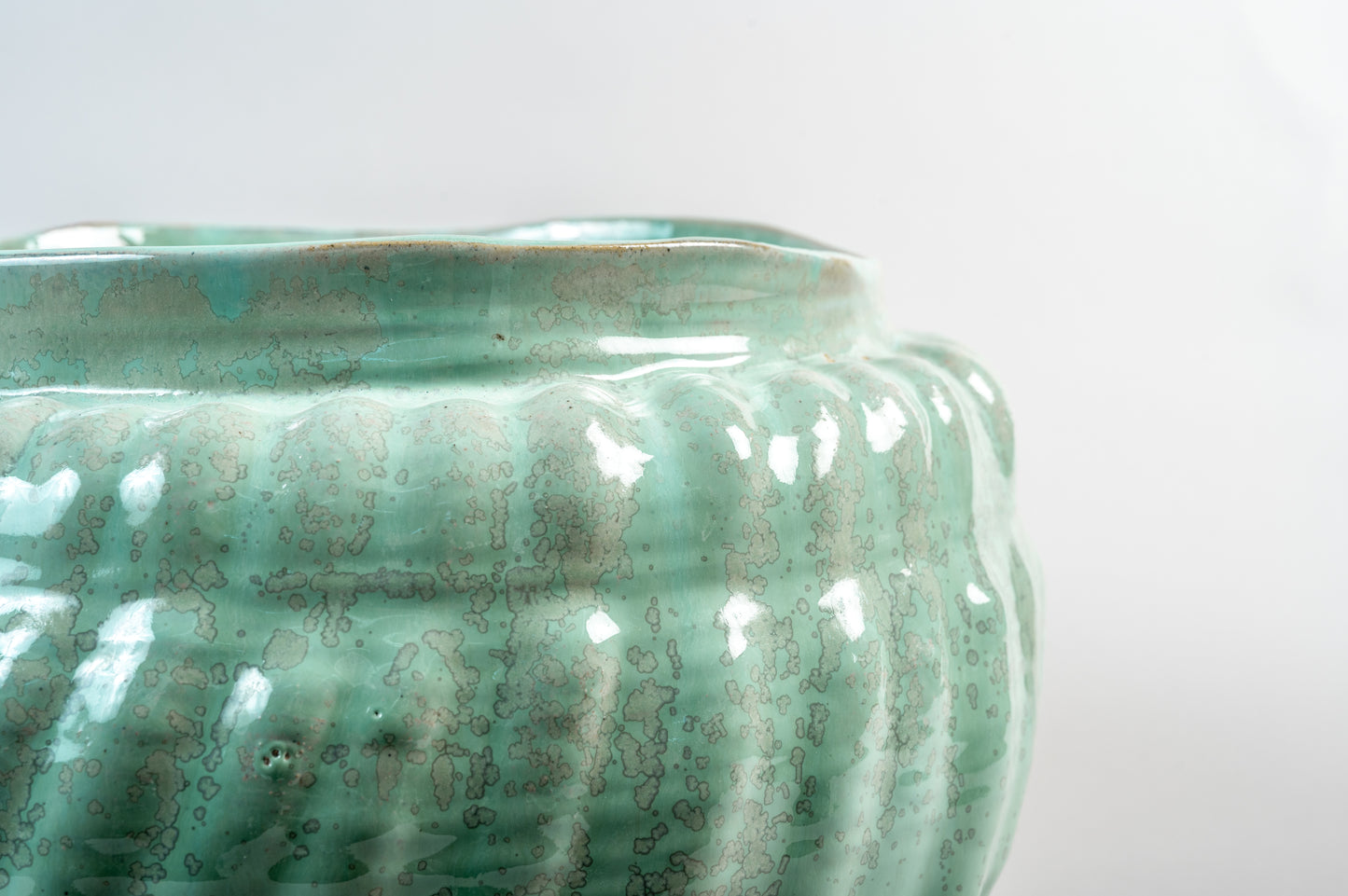 Decorative Turquoise vessel by Jacaranda Kori