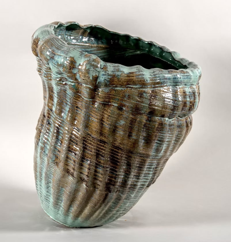 Decorative Big Seashell Vessel by Jacaranda Kori