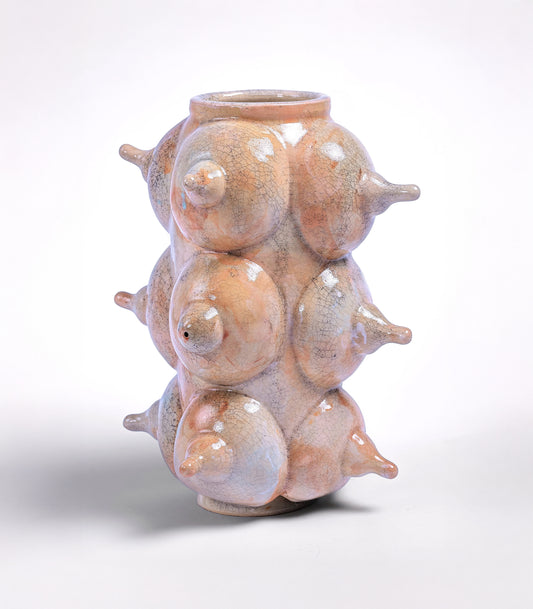 Bold & Witty: Breast Form Crackle Vase
