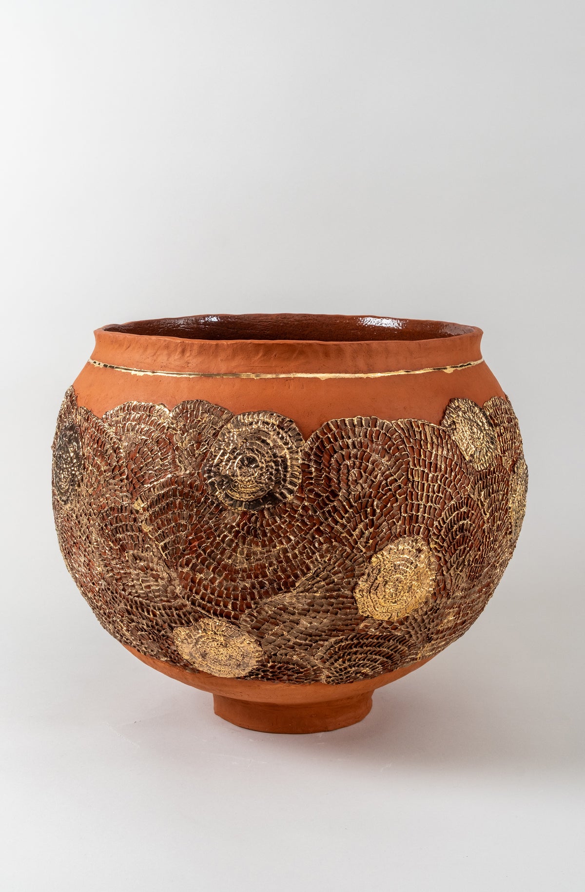 Terracotta Golden Jar