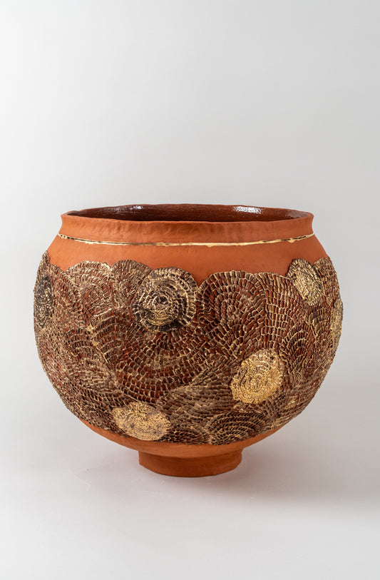 Terracotta Golden Jar