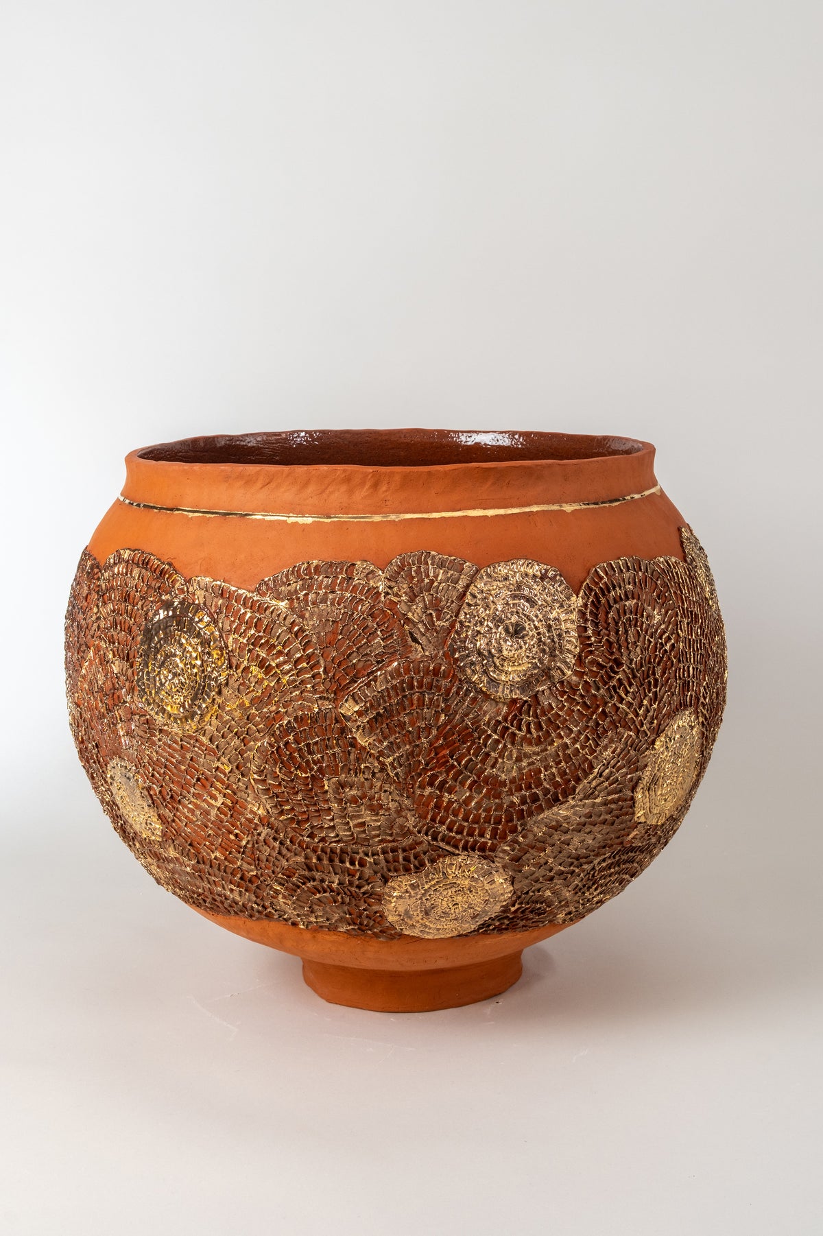Terracotta Golden Jar