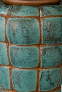 Terracotta with matt Turquise Glaze