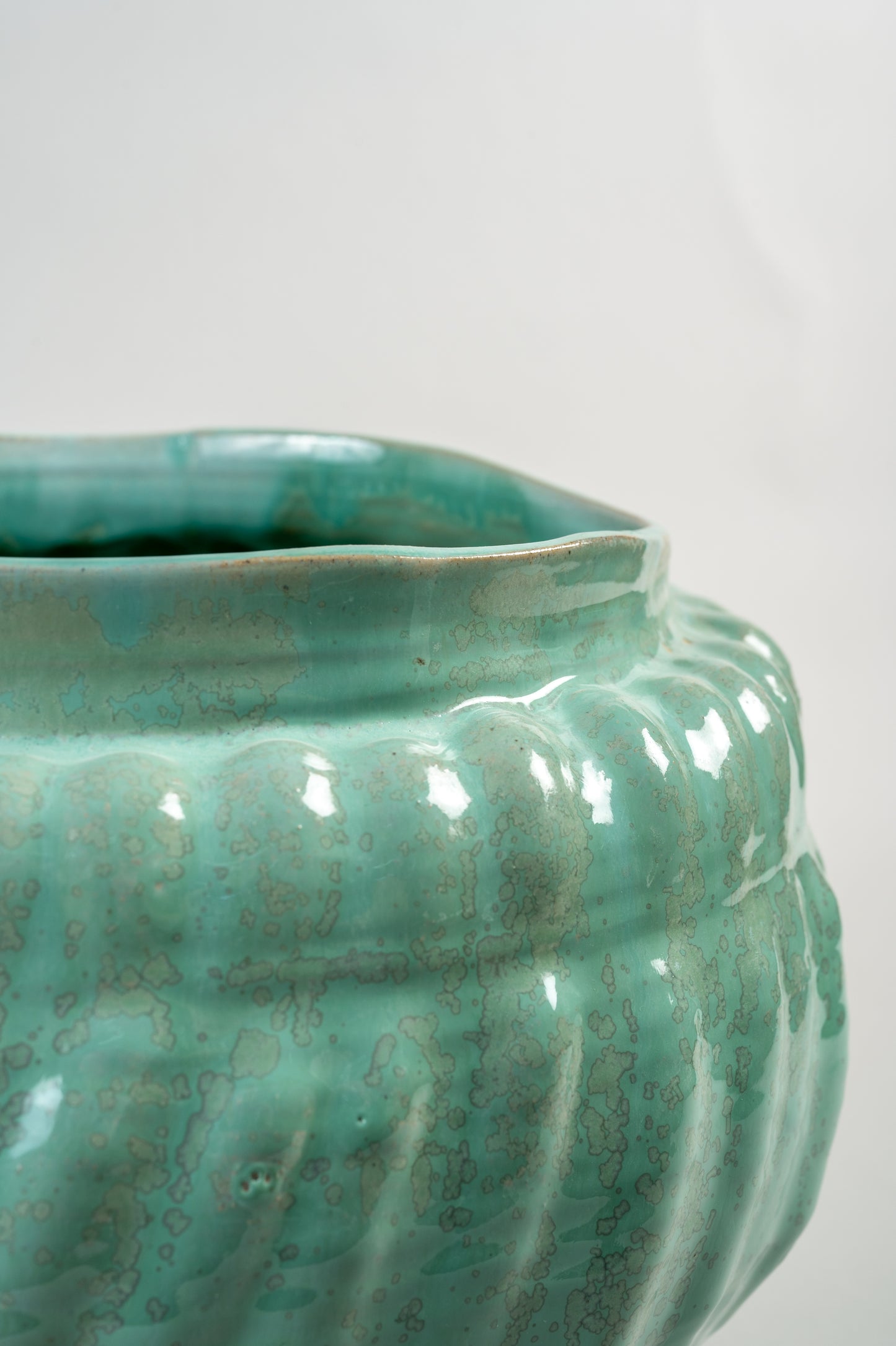 Decorative Turquoise vessel by Jacaranda Kori