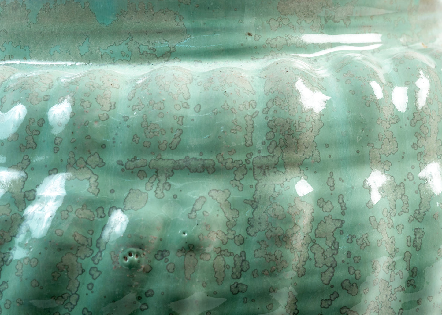 Decorative Turquoise vessel by Jacaranda Kori